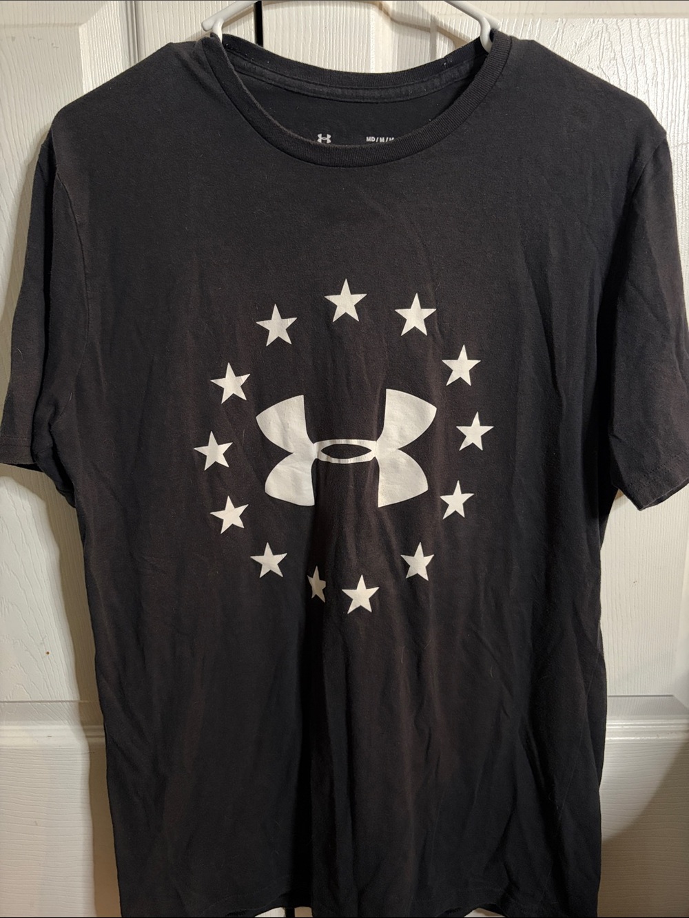 Under Armour Black Short-Sleeve Tee with White Star Logo
